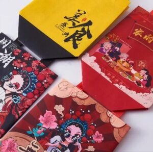 SET DE BOLSAS LAMINADAS CON IMPRESIONES FULL COLOR ESTILO ORIENTAL